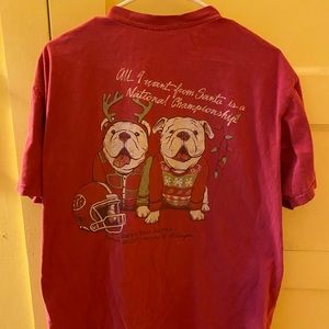 Comfort colors Zeta Tau Alpha large t shirt - Georgia Bulldogs Christmas
